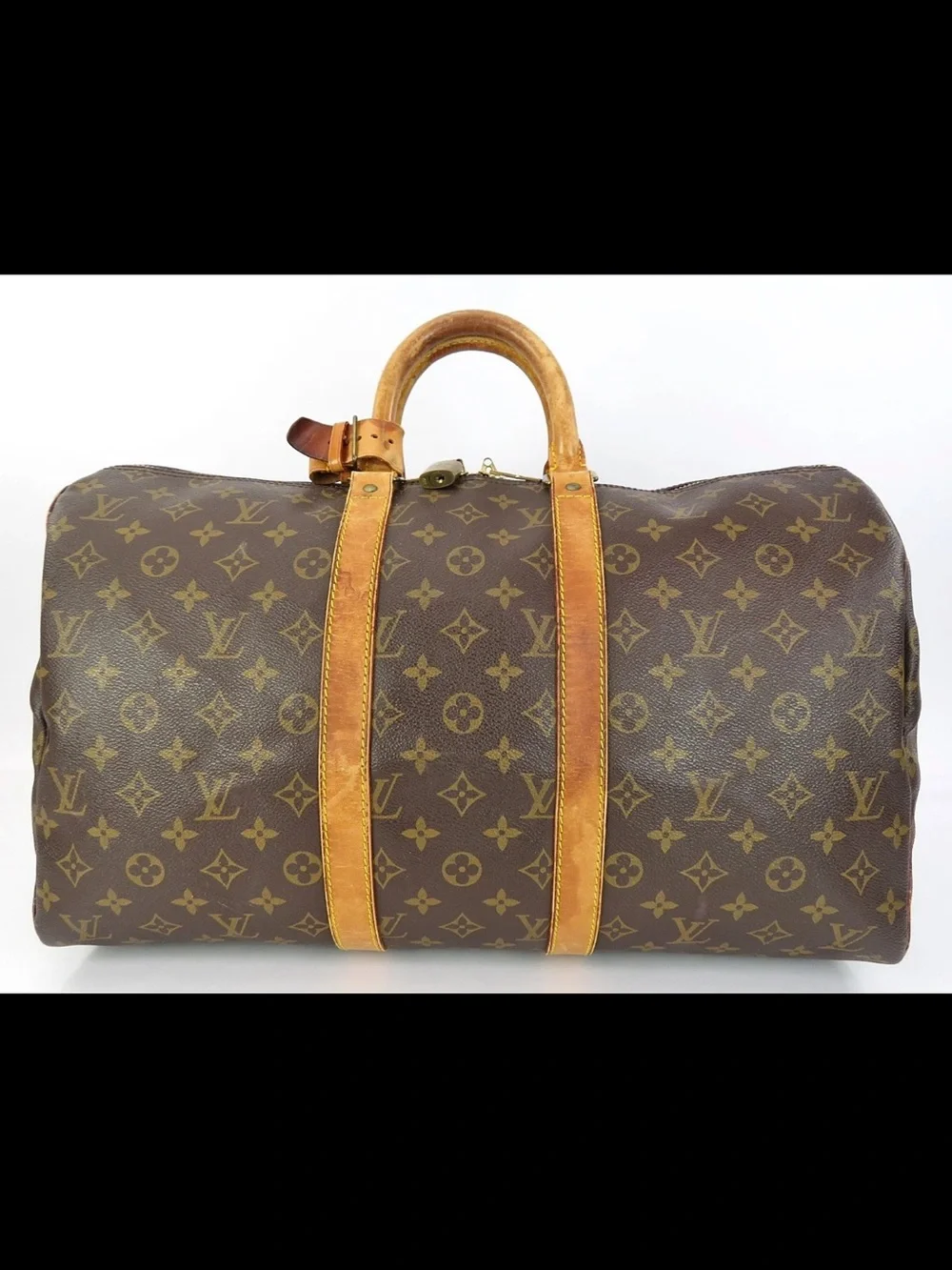 Louis Vuitton Monogram Canvas Keepall Duffel in Brown and Tan